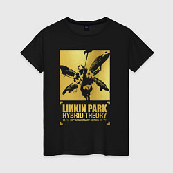 Футболка хлопковая женская Linkin Park rock band, цвет: черный