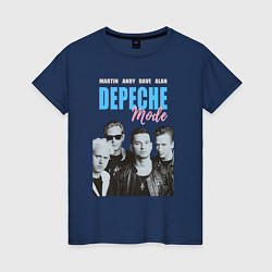 Футболка хлопковая женская Depeche Mode Vintage, цвет: тёмно-синий