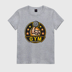 Футболка хлопковая женская Gym stars, цвет: меланж