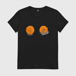 Футболка хлопковая женская Boo - bies, цвет: черный