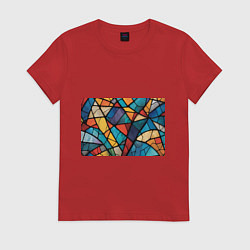 Женская футболка Цветное стекло витраж