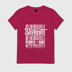Футболка хлопковая женская Slipknot - people shit, цвет: маджента