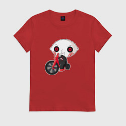 Футболка хлопковая женская Гриффины - Пила, цвет: красный