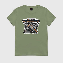 Футболка хлопковая женская Ледяные воины, цвет: авокадо