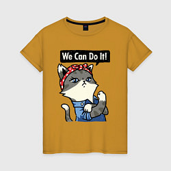 Женская футболка We can do it - cat