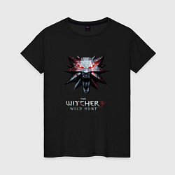 Футболка хлопковая женская The Witcher logo, цвет: черный