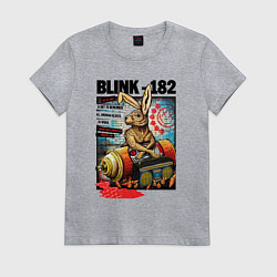 Футболка хлопковая женская Blink 182 band, цвет: меланж