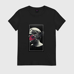 Футболка хлопковая женская А Дава выйдет, цвет: черный