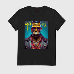 Футболка хлопковая женская Homer Simpson - punk is not dead, цвет: черный