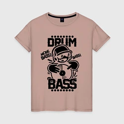 Женская футболка Drum n Bass: More Bass
