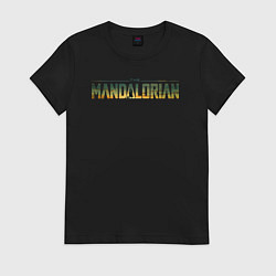 Футболка хлопковая женская The mandalorian season 3 logo, цвет: черный