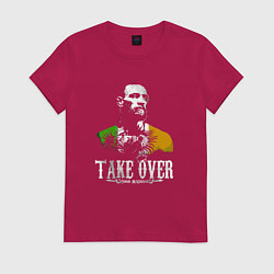 Футболка хлопковая женская Conor take over, цвет: маджента