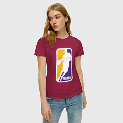 Футболка хлопковая женская Mamba Kobe Bryant, цвет: маджента — фото 2