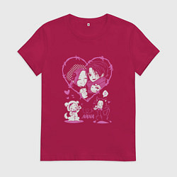Футболка хлопковая женская NANA Нана Коматсу и Осаки, цвет: маджента