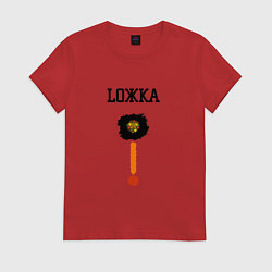 Футболка хлопковая женская Ложка, цвет: красный