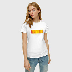 Футболка хлопковая женская Twenty one pilots - color logo, цвет: белый — фото 2
