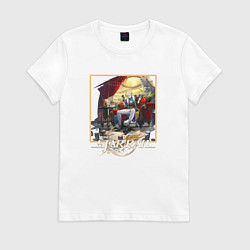 Футболка хлопковая женская Авантюрин, цвет: белый