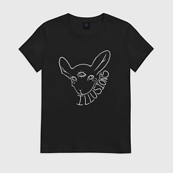 Футболка хлопковая женская Illusions Извне, цвет: черный