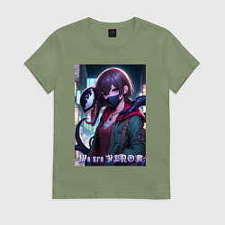 Футболка хлопковая женская We are Venom - meme, цвет: авокадо