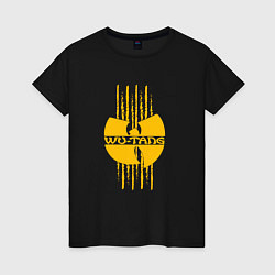 Футболка хлопковая женская Wu-Tang tiger style, цвет: черный