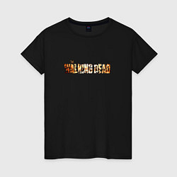 Футболка хлопковая женская The walking dead zombie, цвет: черный