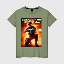 Женская футболка Counter Strike 2 - gamer