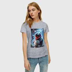 Футболка хлопковая женская Ventotoro - we are Venom meme, цвет: меланж — фото 2