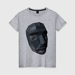 Футболка хлопковая женская Boss mask, цвет: меланж