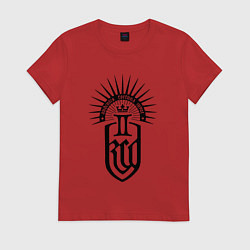 Футболка хлопковая женская Kingdome come - deliverance 2 черный, цвет: красный