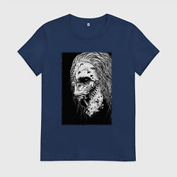 Футболка хлопковая женская Слипкнот кори тейлор, цвет: тёмно-синий