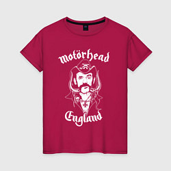 Футболка хлопковая женская Motorhead - Лемми, цвет: маджента