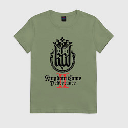 Футболка хлопковая женская Kingdom Come Deliverance 2, цвет: авокадо