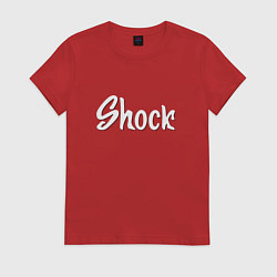 Футболка хлопковая женская Shock, цвет: красный