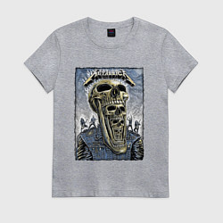 Футболка хлопковая женская Metallica - playbill, цвет: меланж