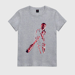 Футболка хлопковая женская Ниган с Люсиль, цвет: меланж