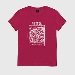 Футболка хлопковая женская Soul reaper, цвет: маджента