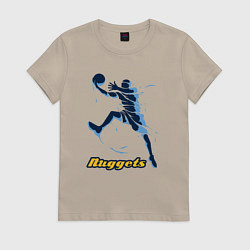 Футболка хлопковая женская Nuggets baller, цвет: миндальный