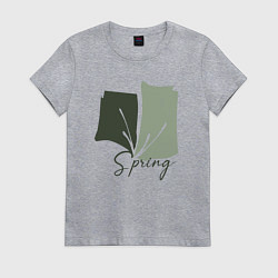 Футболка хлопковая женская Spring, цвет: меланж
