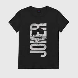 Футболка хлопковая женская Джокер графити, цвет: черный