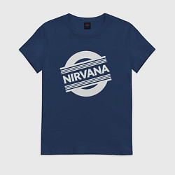 Футболка хлопковая женская Rock Nirvana, цвет: тёмно-синий