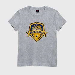 Футболка хлопковая женская Basket team, цвет: меланж