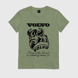Футболка хлопковая женская Volvo viking, цвет: авокадо