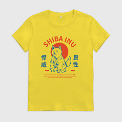 Женская футболка Сиба ину , Японский стиль