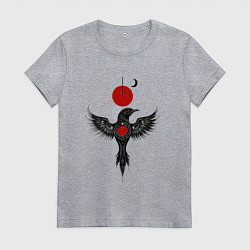 Футболка хлопковая женская The night raven, цвет: меланж