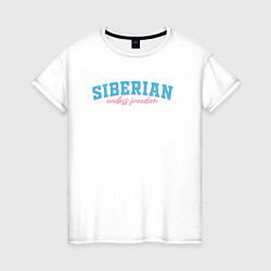 Футболка хлопковая женская Siberian endless freedom, цвет: белый