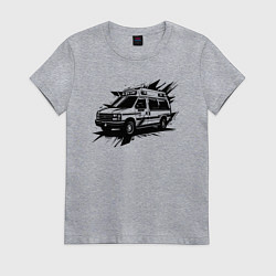 Женская футболка Скорая помощь граффити