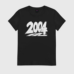 Футболка хлопковая женская 2004 год в стиле граффити, цвет: черный