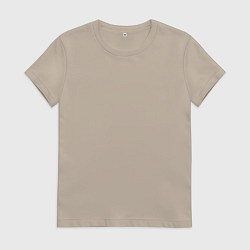 Футболка хлопковая женская Новая надежда, цвет: миндальный