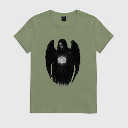 Женская футболка Bones с черными крыльями