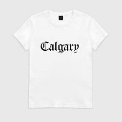 Футболка хлопковая женская Calgary - Canada, цвет: белый